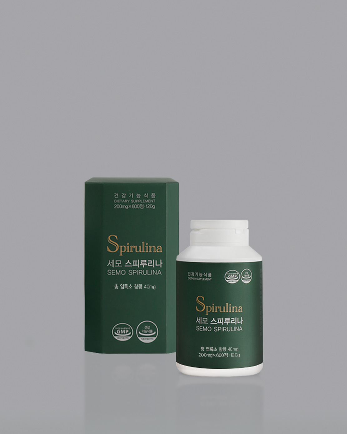 <b>세모</b> 스피루리나 200mg×600정 고단백 항산화 <b>성장기</b> 영양균형 콜레스테롤 개선