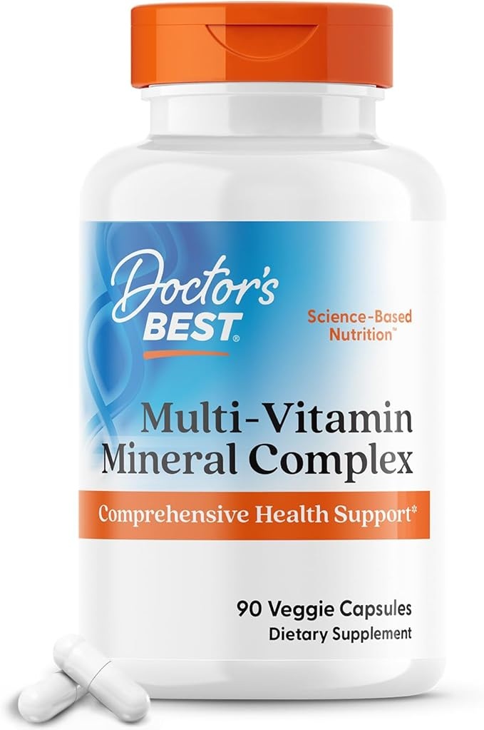 Doctors Best 멀티비타민 <b>미네랄</b> 콤플렉스, 종합 <b>건강</b> 지원, 비GMO, 글루텐 프리, 비건 90채식 캡슐