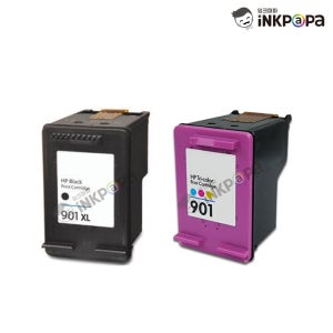 CC654AA (HP 901XL) CC656AA (HP 901) 재생(호환)잉크 검정 칼라 SET