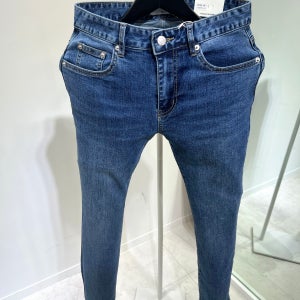 남자 DM 스판 슬림핏 캣워싱 청바지
