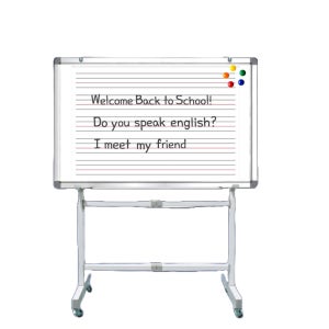 영어칠판 칠판 이동식 붙이는 화이트보드 거치대 판 1200x2400 스탠드 세트