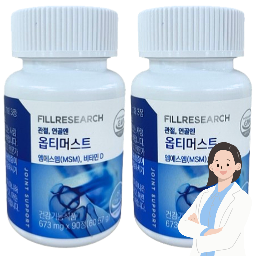 관절 연골엔 옵티머스트 <b>필리서치 엠에스엠</b> 90정 2개