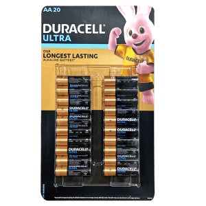 듀라셀 울트라 알카라인 건전지 AA 20개