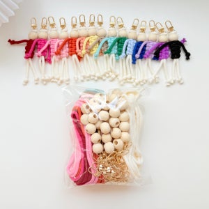 마크라메 걱정인형키링 만들기 30세트 구성 대용량세트 마크라메 diy