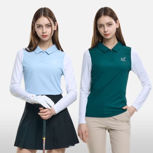 여성골프티셔츠 여름 긴팔 카라티 냉감 쿨 골프웨어 여자 상의 (M6ST01)