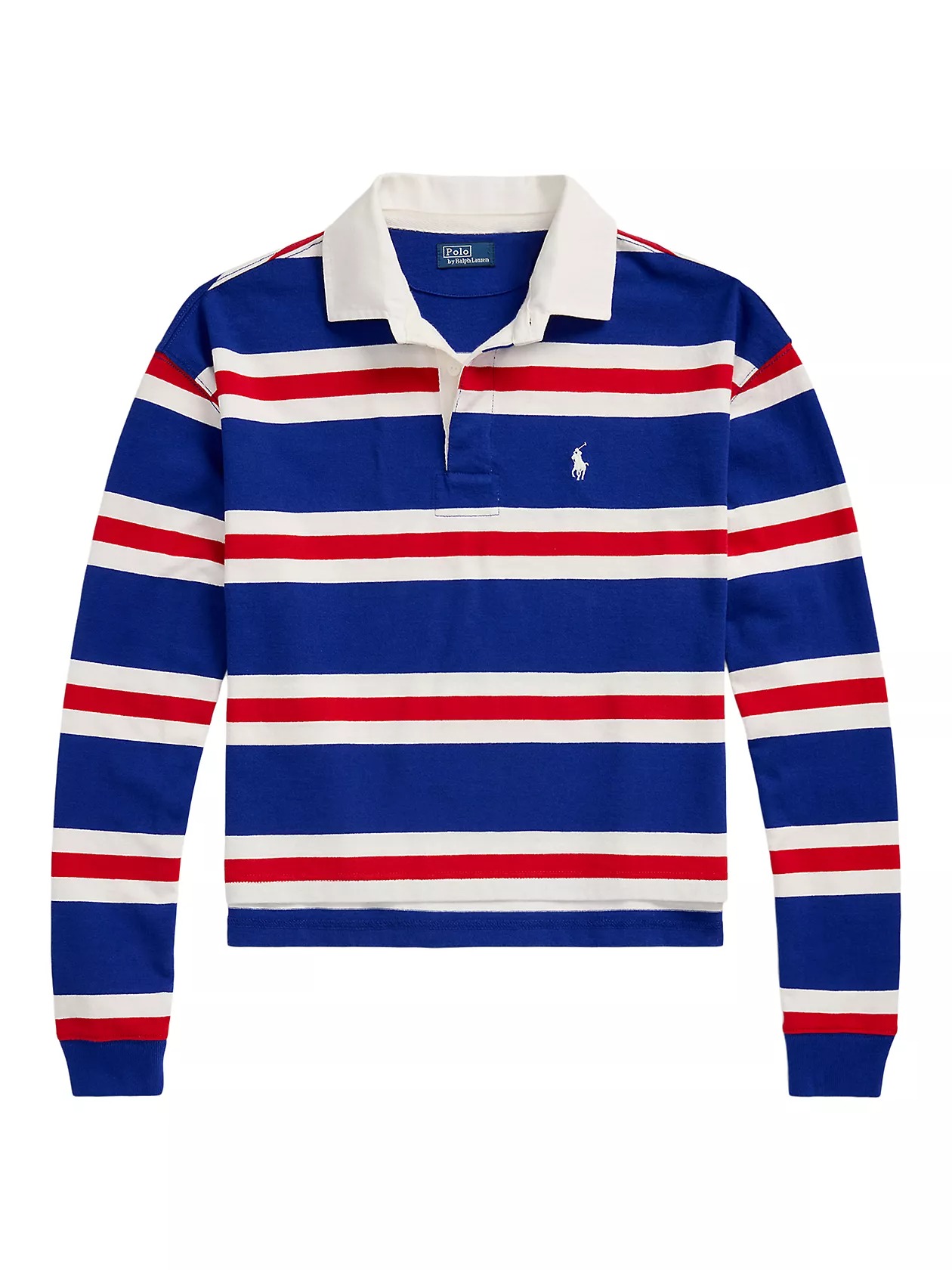 폴로랄프로렌 스트라이프 럭비 셔츠 Striped Jersey Cropped Rugby Shirt