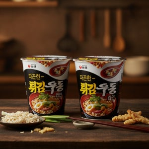농심 튀김우동 62g 24개 컵라면 간식 도매 야식 사발면 작은컵 소컵 편의점
