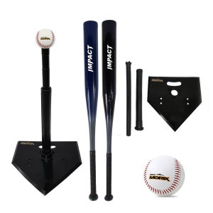프로모릭스 야구배팅 연습용품 타격 티볼대+알루미늄 배트 28(소)+야구공 어린이 성인