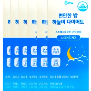 grn+ 편안한 밤 하늘이 다이어트 700mg x 63정 x 6박스 18주분