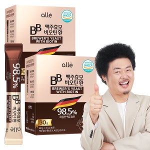 알레 맥주효모 맥주효모 환 비오틴 독일산 HACCP 30포, 2개