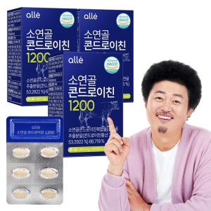 [유기농 컬리케일 증정] 알레 소연골 소유래 콘드로이친 식약처인증 HACCP 60정, 3개