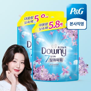다우니 탈취파워 레몬그라스와 라일락 초고농축 섬유유연제 리필 4.1L 2개