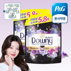 다우니 7일간 피어나는 향수 컬렉션 미스티크 초고농축 섬유유연제 리필 4.1L 2개+(증정)샘플 200ml 3개