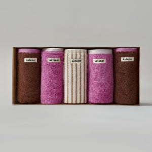 코토나 홈바디 타월 세트 선물포장 집들이 선물 200g , 베이, 5장