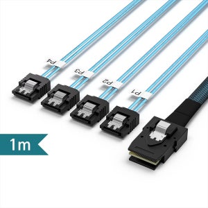 Mini SAS SFF-8087 TO 4P/SATA3.0 케이블/1M - 4분배 변환 사타케이블(대량 주문제작 가능)