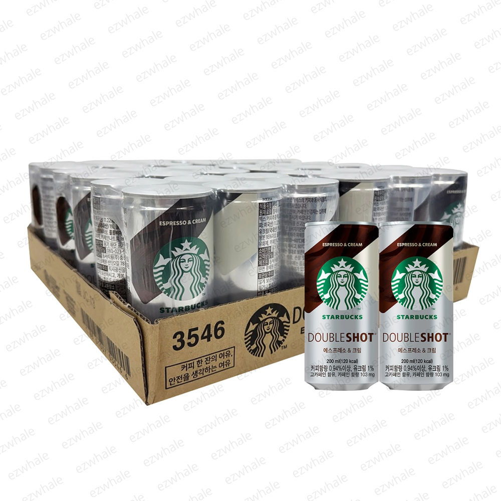 스타벅스 더블샷 에스프레소 &amp;amp; 크림 200ml x 36캔