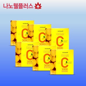 나노웰 퓨어버퍼드 분말형 중성비타민C 3000 mg, 60봉지 X 6박스