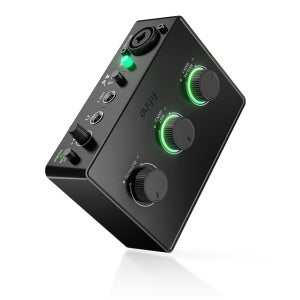 음악 녹음용 FIFINE PC 믹서, XLR을 사용한 스트리밍 및 팟캐스트용 USB 인터페이스, 모니터, 48V 팬텀 파워, 게인 노브, 기타용 /비디오 콘텐츠 제작용 /보컬 앰플