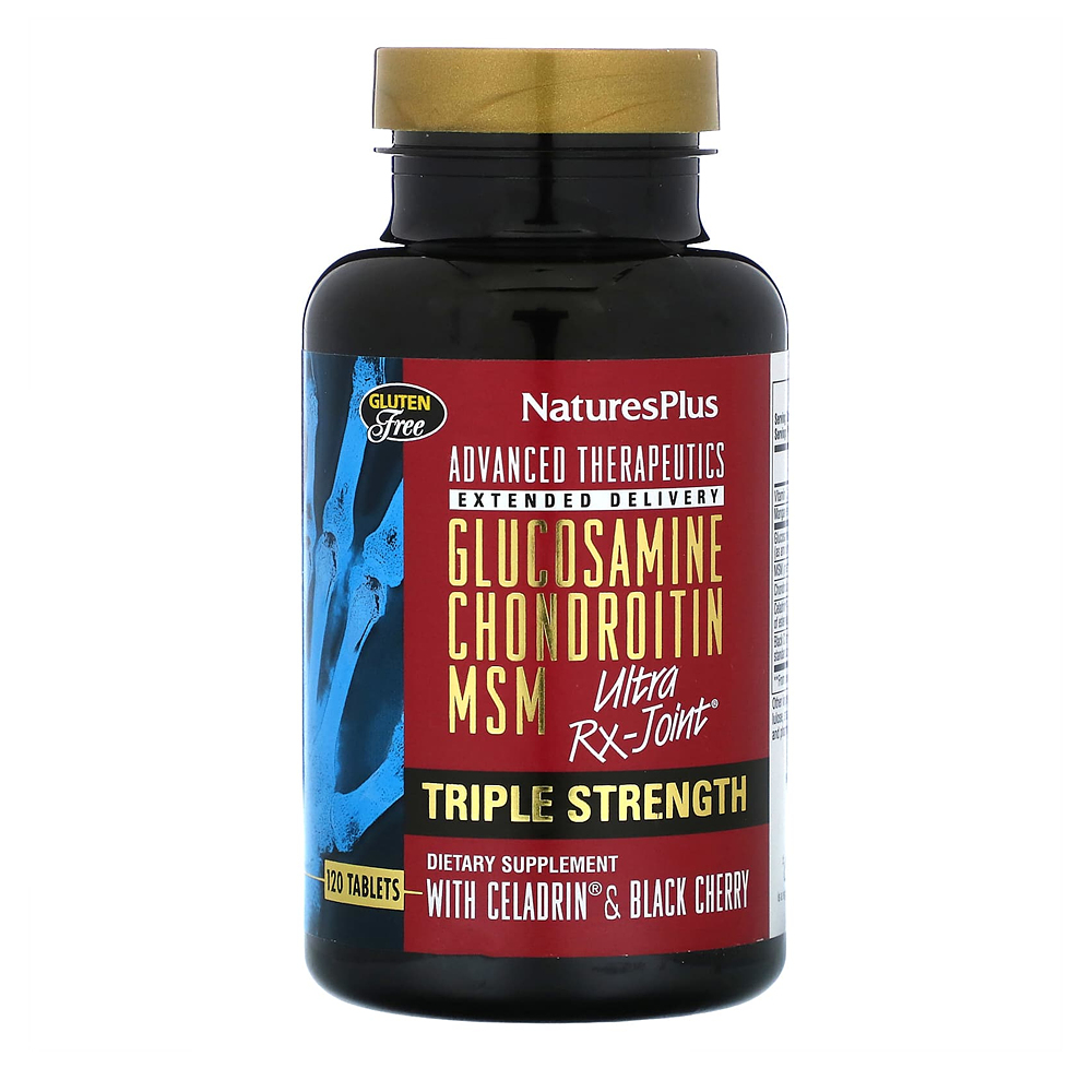 <b>NaturesPlus</b> 어드밴스드 테라퓨틱스 글루코사민 콘드로이틴 MSM 울트라 Rx-<b>관절</b> 트리플 스트렌스 120 태블릿