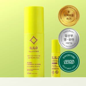 이리로 모기 기피제 스프레이 100ml 벌레 퇴치 약 해충 진드기 캠핑 해외 여행 등산 낚시