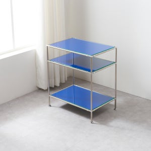 발렌 더블 유리 3단 선반 600 수납장 다용도 모듈 미드센츄리 모던 이케아 협탁 거실