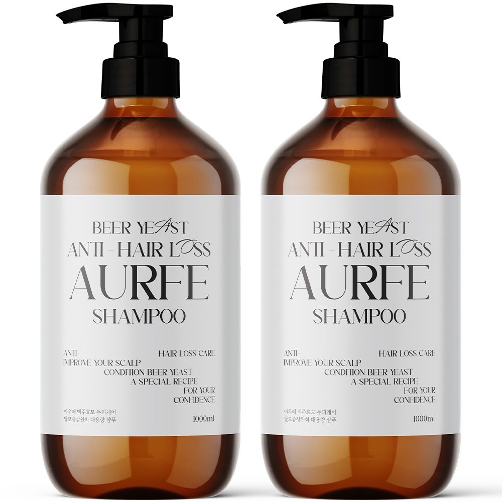 아우페 맥주효모 <b>탈모</b>샴푸 1L 2개 두피케어 <b>탈모</b> 증상완화 대용량 <b>남성</b> 여성