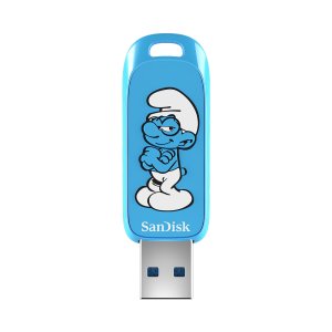 샌디스크 USB 메모리 64GB 64기가 SDCZIS 귀여운 캐릭터 스머프 USB 대용량 유에스비