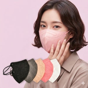 케이바이오 KF94 새부리형 마스크 귀안아픈 마스크 L(대형), 핑크, 100개
