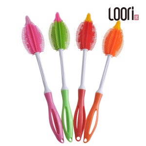 루리 실리콘 투웨이 브러쉬 젖병 젖꼭지 세척 솔 젖병솔 주방세제 열탕소독