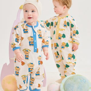 [밀크베이비] 베어쿵롬퍼아기우주복유아점프수트