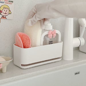 수세미 받침대 거치대 물빠짐 랙 건조대 세제보관통 칸막이