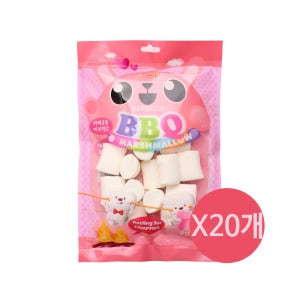 BBQ 캠핑 구워먹는 마시멜로 우 / 바베큐 비비큐 머쉬멜로우, 90g, 20개