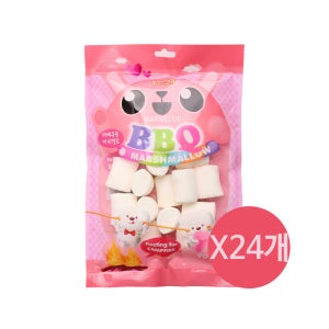 BBQ 캠핑 구워먹는 마시멜로 우 / 바베큐 비비큐 머쉬멜로우, 90g, 24개
