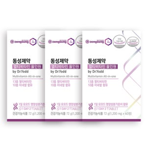 동성제약 멀티비타민 수험생 영양제 청소년 성인 종합 미네랄 고3 60정, 3개