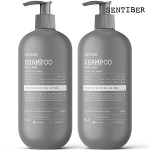 1+1 센티베르 블랙시드 탈모완화 대용량 샴푸 1000ml 흑곡 약산성 두피 남자 여자