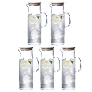 내열유리 물병 유리물병 저그 물통 1.5L, 5개