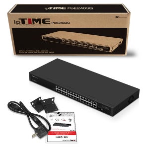ipTIME PoE2403Q 24포트 100Mbps PoE 스위치 2포트 기가비트 업링크