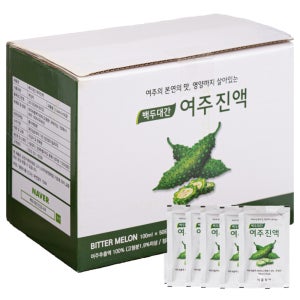 시골장터 여주 즙 50포 100ml 진액 백두대간 건강나라 국내산 국산 100%