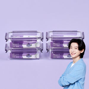 에코센스 히트락 올트라이탄 밀폐용기 직사각 520ml, 4개