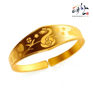 순금 돌팔찌 심플 뱀띠 11.25g 7.5g 3.75g(1돈,한돈) 아기 조카 첫돌 백일