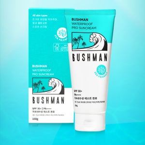 부쉬맨 워터프루프 프로 선크림 SPF50+ 서핑 물놀이 프리다이빙 150ml, 1개