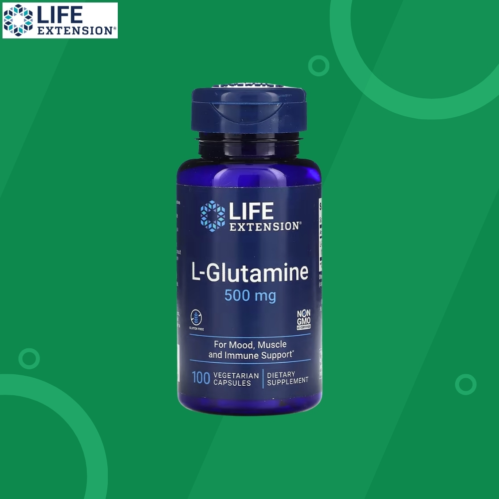 라이프익스텐션 글루타민 <b>L -글루타민 500mg</b> 100캡슐