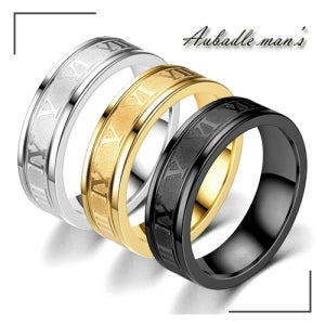 오바들맨즈 MR1175 써지컬 스틸 아라비아 로마 숫자 남자 여자 패션 반지 링