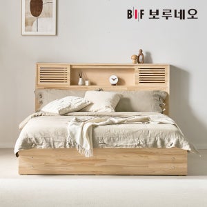 보루네오 포레 4서랍 편백나무침대 원목 수납헤드 더블 본넬매트리스