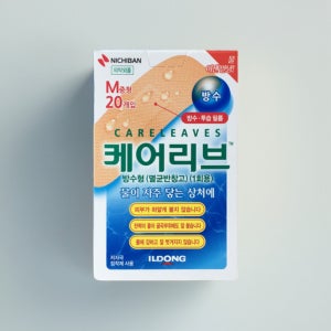 일본 대일밴드 케어리브 반창고 밴드 방수형 M중형 20개입