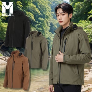 밀레 남성 오프 윈드자켓 방수 간절기 바람막이 등산 아웃도어 일상복 데일리룩