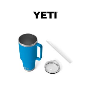 YETI 예티 램블러 42oz 1.2L 스트로우 머그 진공 단열 보온 보냉 빨대 뚜껑 텀블러 스테인리스
