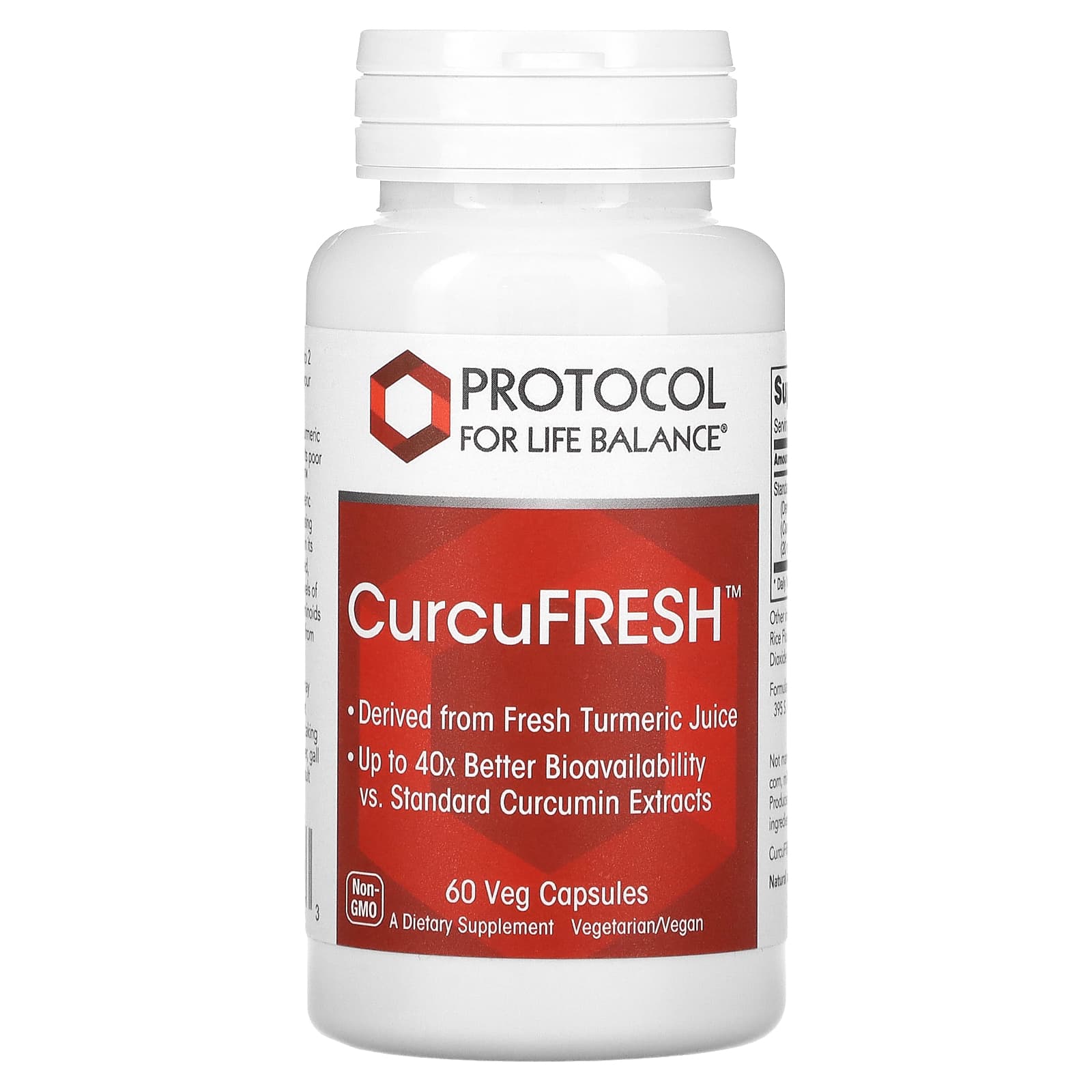 <b>프로토콜포라이프발란스</b> CurcuFRESH 500mg 베지 캡슐 60정
