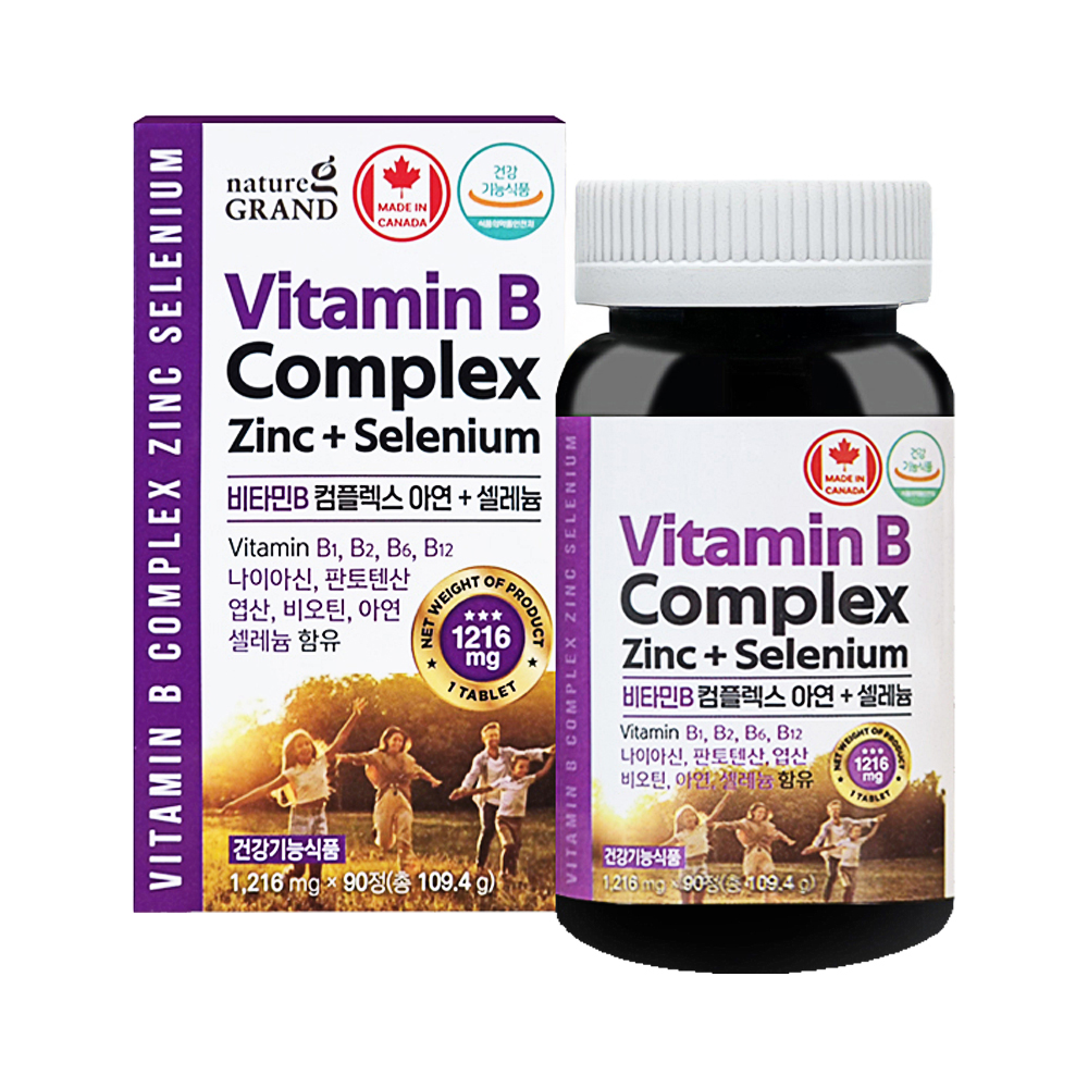 캐나다산 8종 비타민B군 아연 셀레늄 온가족 활력 영양제