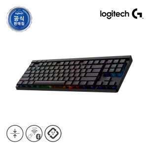 로지텍코리아 공식 G515 LIGHTSPEED TKL 무선 게이밍키보드 블랙, 갈축